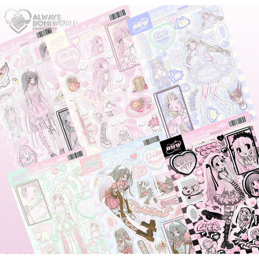 DOMI WORLD Angel Series Sweet Asian Style Cute Stickers Hand Account Phone Case DIY Waterproof Stickers