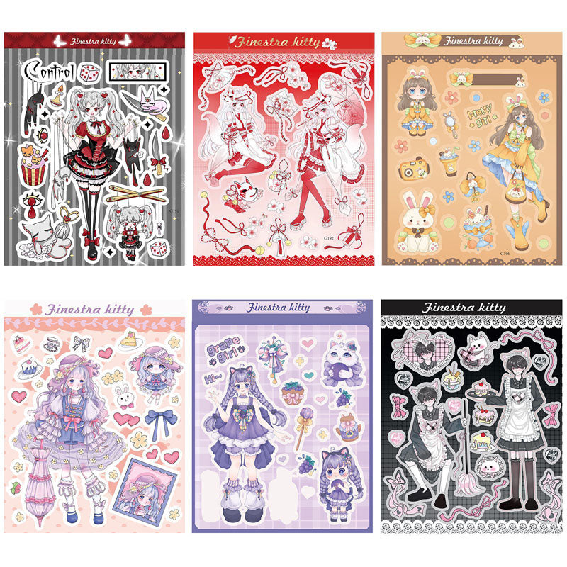 Variety of Characters Stickers Hand Account Decoration Material DIY Phone Case Key Chain Small Card Stickers Animation