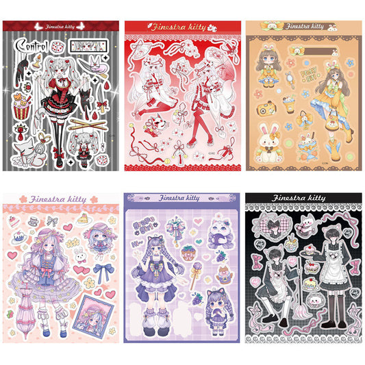 Variety of Characters Stickers Hand Account Decoration Material DIY Phone Case Key Chain Small Card Stickers Animation