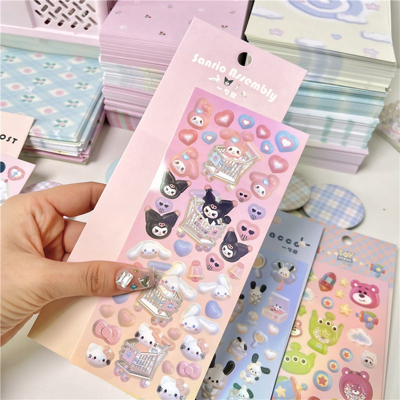 Sticker Character Modeling Sanrio Cute Cartoon Versatile Toy Story DIY Keychain Pocket Sticker