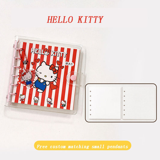 Sanrio Hand Ledger Binder Sticker Portable Transparent Square Notepad Notebook Cute Kuromi