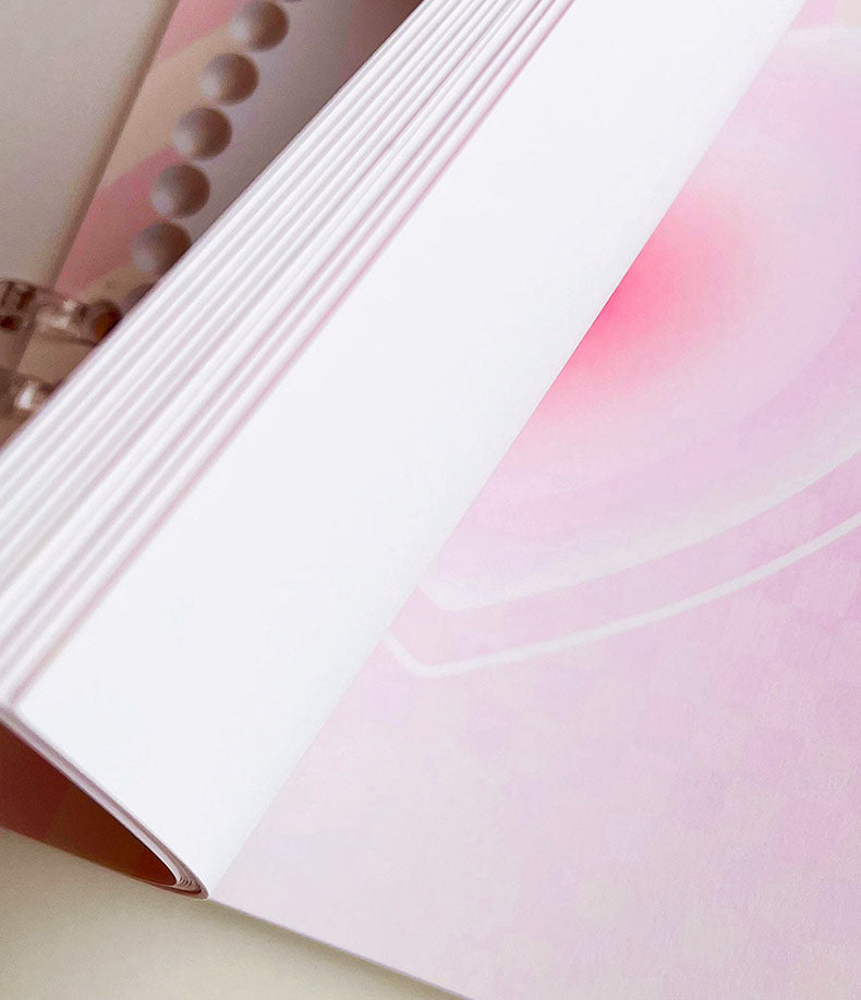 Full-Color Inner Page Cherry Sticker Hand Book Loose-Leaf Square Hand Account Book Cherry Binder Color Illustration Inner Page Diary Notebook