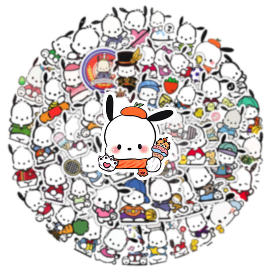 50pcs Pochacco Sticker Water Cup Notebook Hand Account Water Cup Waterproof Student Stationery Decoration Graffiti Sticker