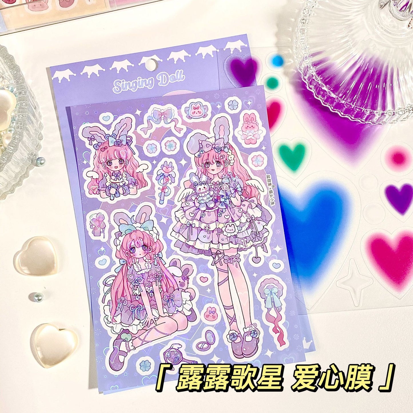 Comic Cartoon Sweet Cool Girl Diy Hand Account Stickers
