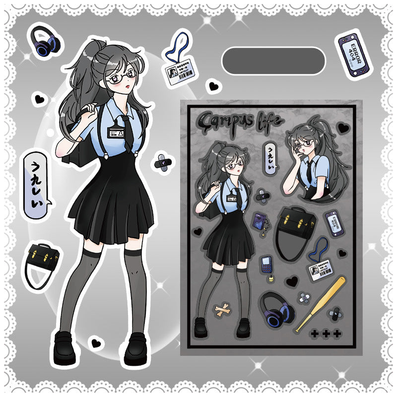 Yuezhen Moon Heart Series Scrapbook Journal Stickers