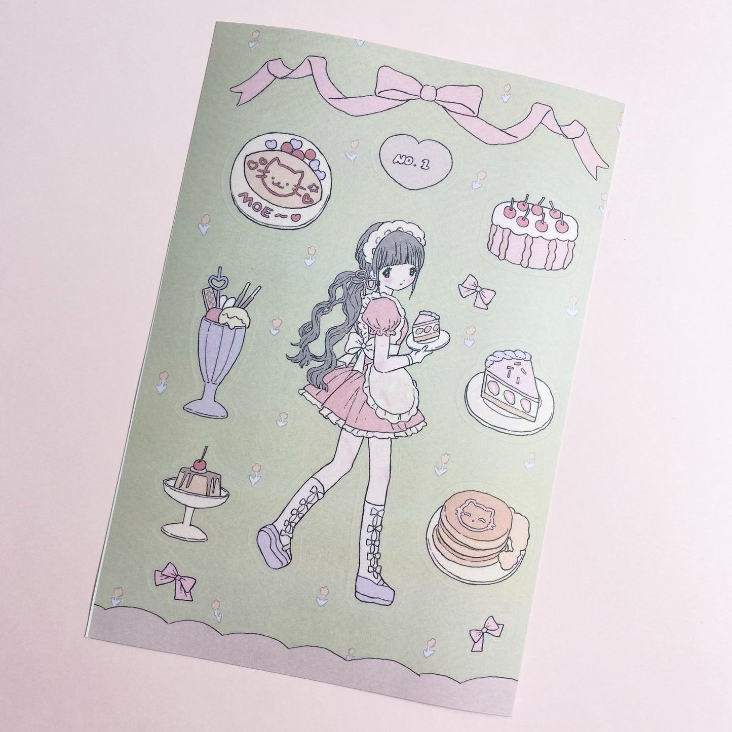Milky Hearts Sticker Book Stickers Cartoon Cute Journal Decoration DIY Keychain Plate Hand Account Phone Case Sticker