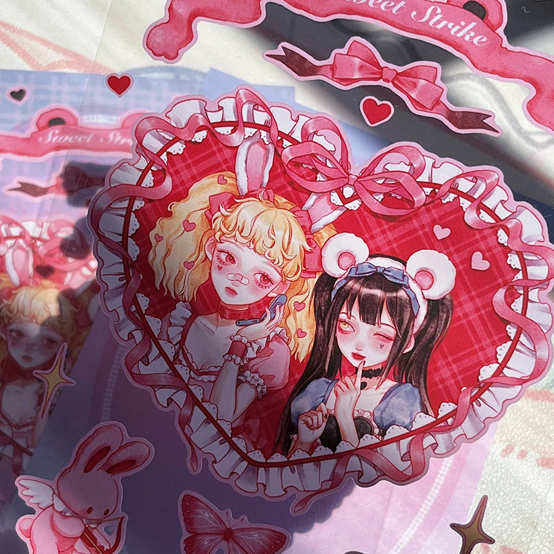 Disguised Angel Girl Stickers Goo Card Cover Hand Account Decoration Sticker