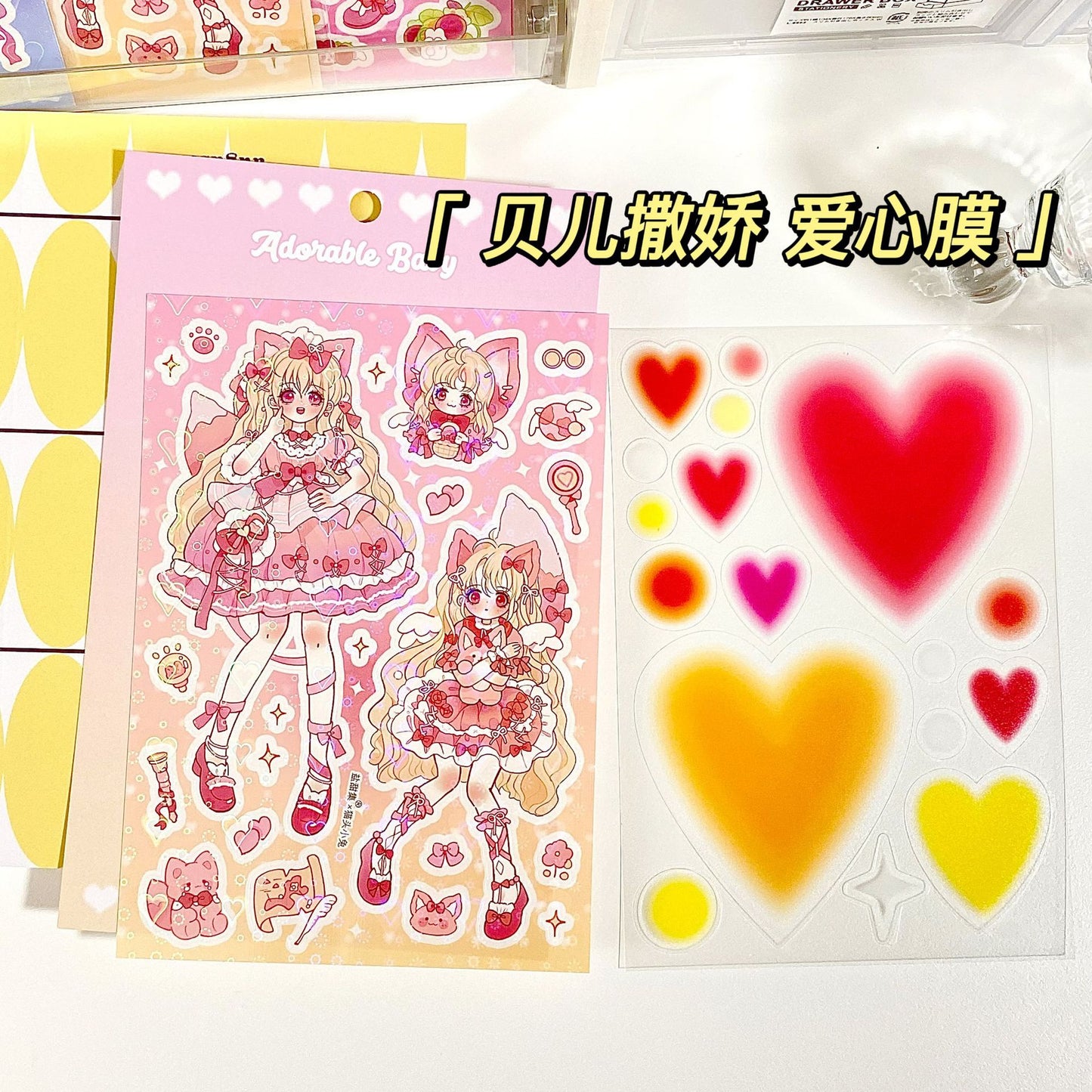 Comic Cartoon Sweet Cool Girl Diy Hand Account Stickers