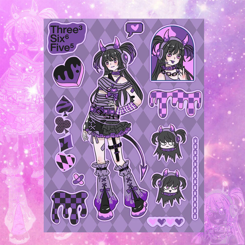 Sweet Asian Girl Goo Card DIY Plate Sticker Cartoon DIY Hand Account Small Card Decorative Material Sticker