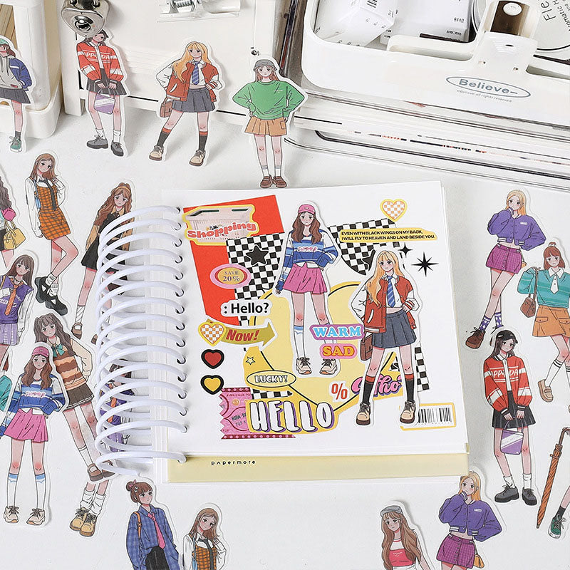 Sticker Pack Romantic Life Home Series Korean Girls Dress Up DIY Pocket Account 4 materials