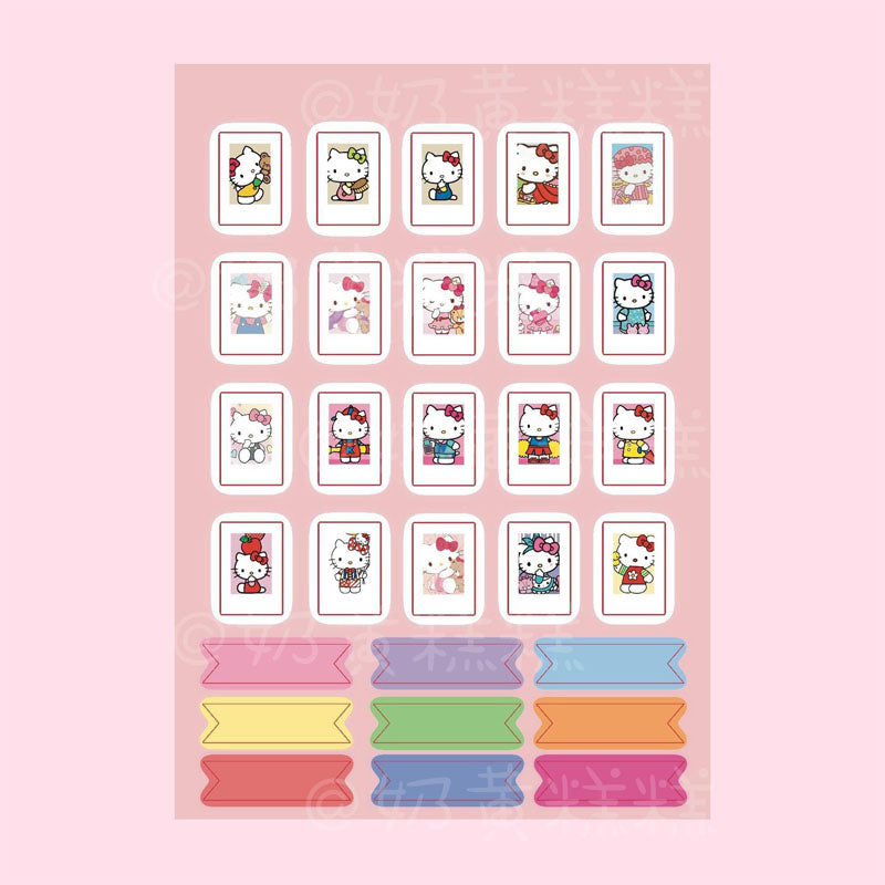 Sanrio Goo Card Sticker Kulomi Melody Decoration Phone Case Hand Account Material Sticker