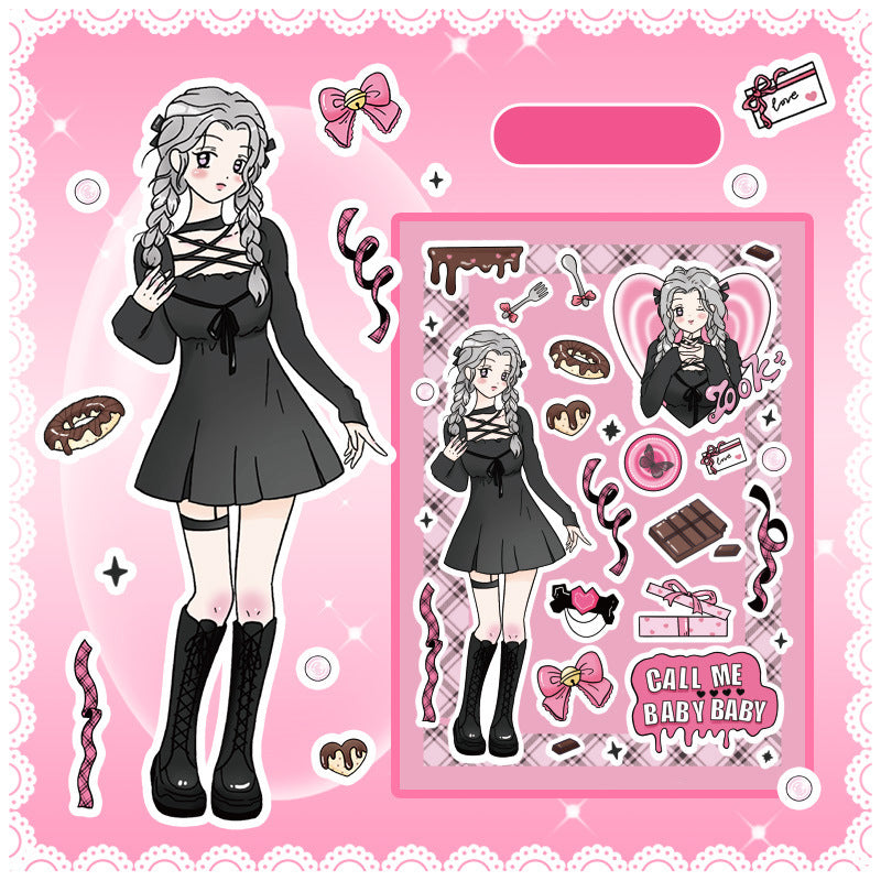 Yuezhen Moon Heart Series Scrapbook Journal Stickers