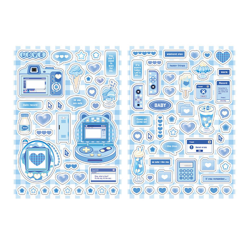 PaperMore Sticker Pet Game Machine Series Cute Comic Style DIY Hand Account Material 2pcs 4 Types
