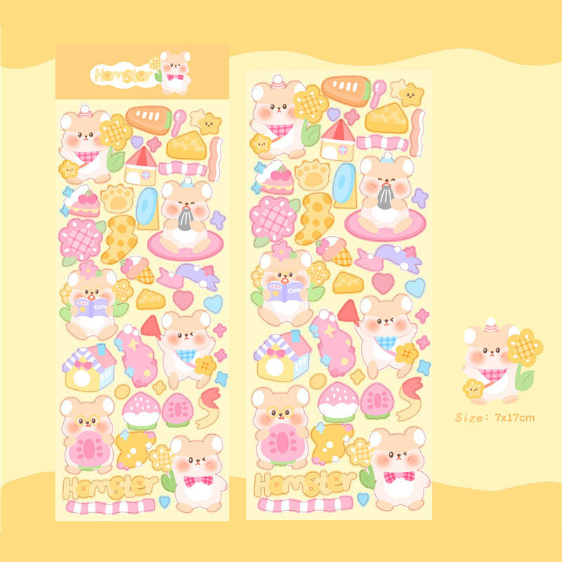 Let's Go For A Picnic Together~ Stickers DIY Hand Account Stickers Small Card Decoration Small Animal Material Stickers