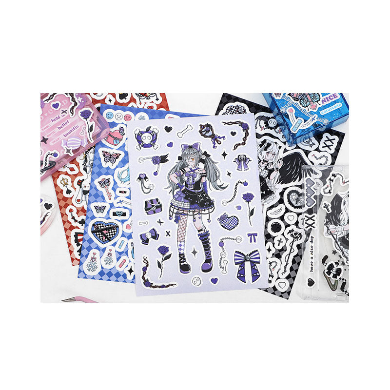 Witch Game Sweet Asia Style DIY Hand Account Sticker Cute Cartoon Character Sticker Phone Case Sticker