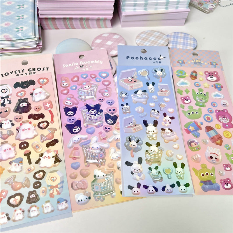 Sticker Character Modeling Sanrio Cute Cartoon Versatile Toy Story DIY Keychain Pocket Sticker