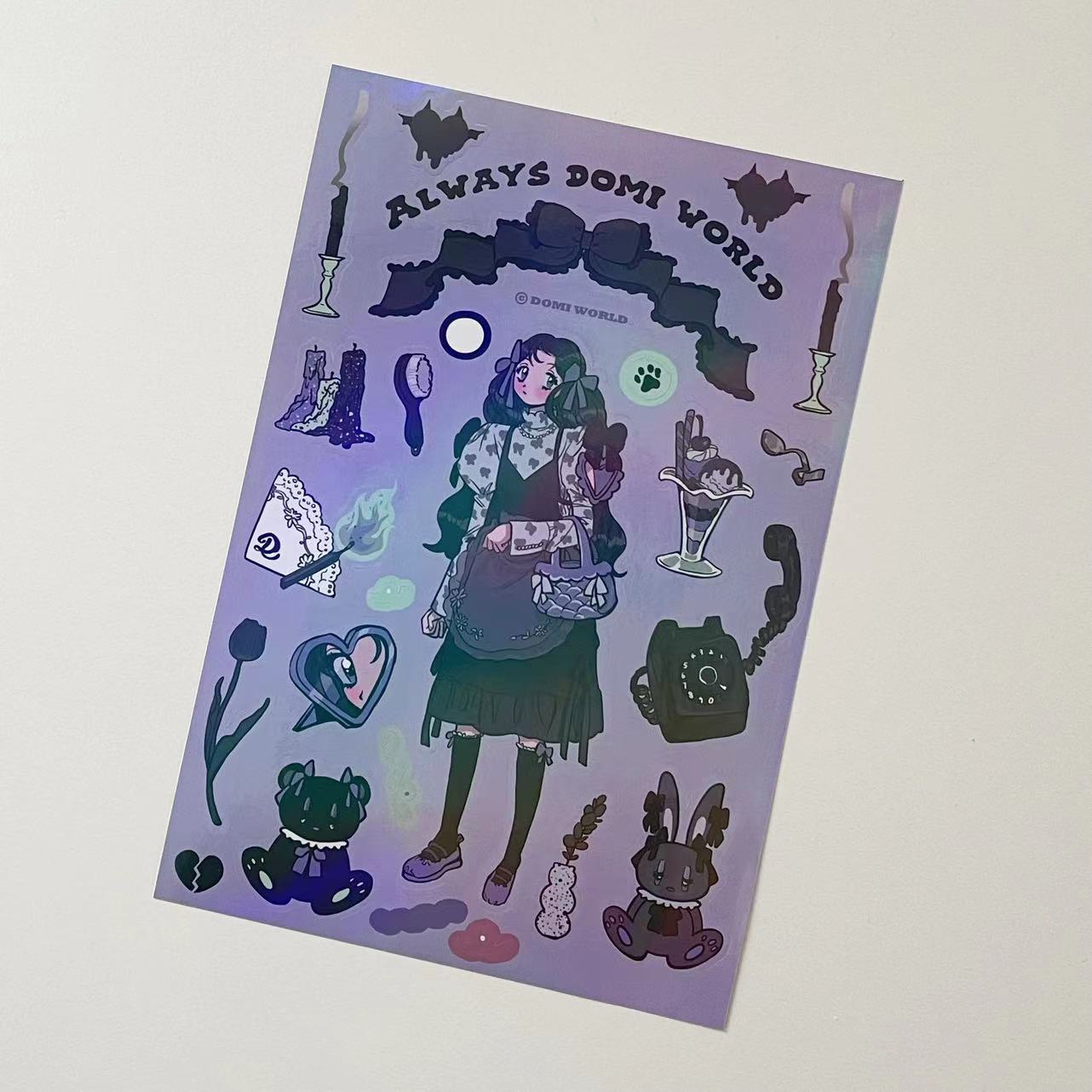 Sweet and Cool Girly Decoration Sticker Cartoon Character Stickers DOMI