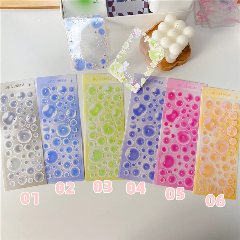 Bubble Stickers Flash Film Bubble Base All-match Phone Shell Photo Decoration Stickers