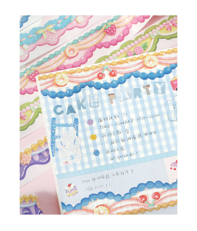 Letter Lovers Washi Fruit Tape Cream Special-Shaped Sticker Roll Hand Account Decoration Material Stickers Collage
