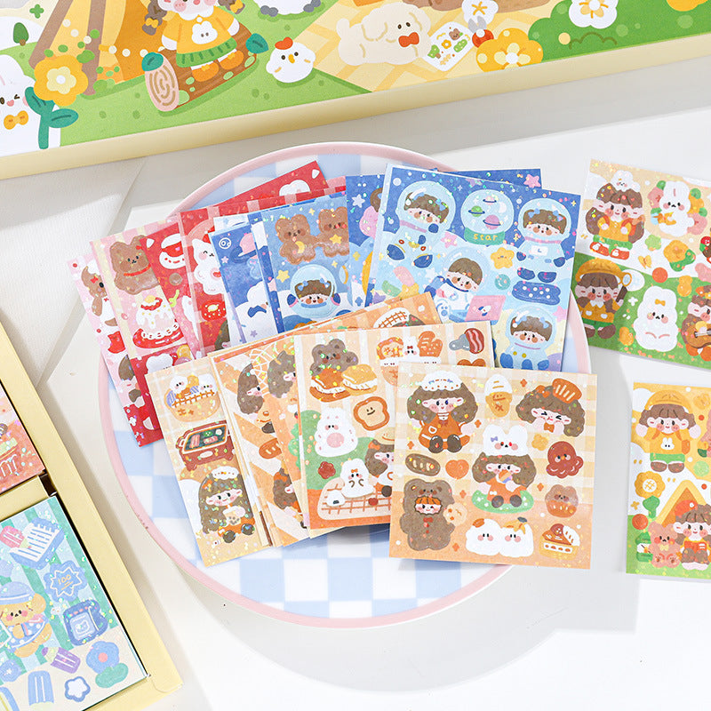 Goo Card Sticker Gift Box Cute Cartoon Decorative Sticker