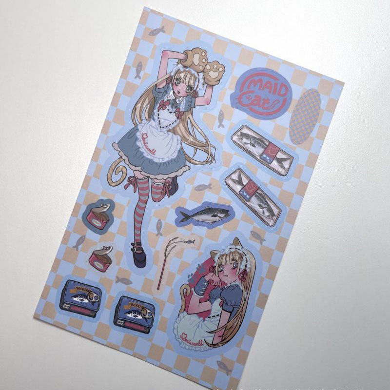 Creative Domi Stickers Girl Character Stickers Maid DIY Hand Account Phone Case Decorative Stickers