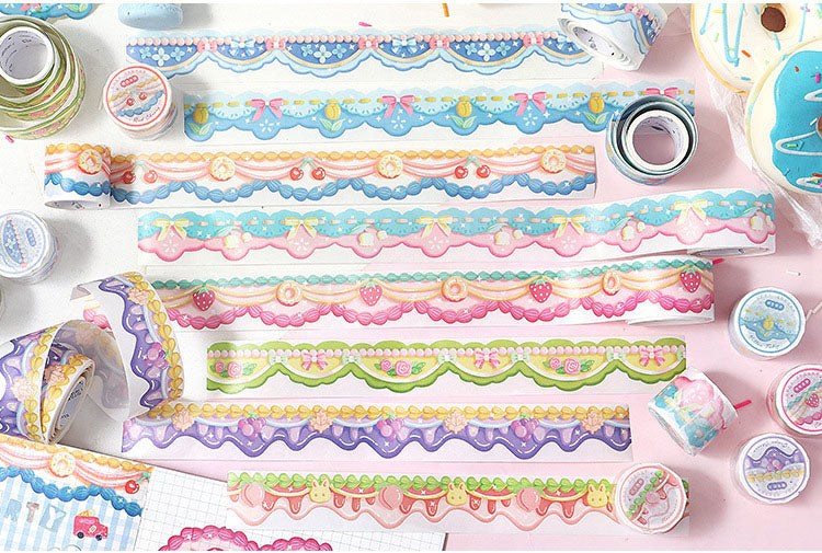 Letter Lovers Washi Fruit Tape Cream Special-Shaped Sticker Roll Hand Account Decoration Material Stickers Collage