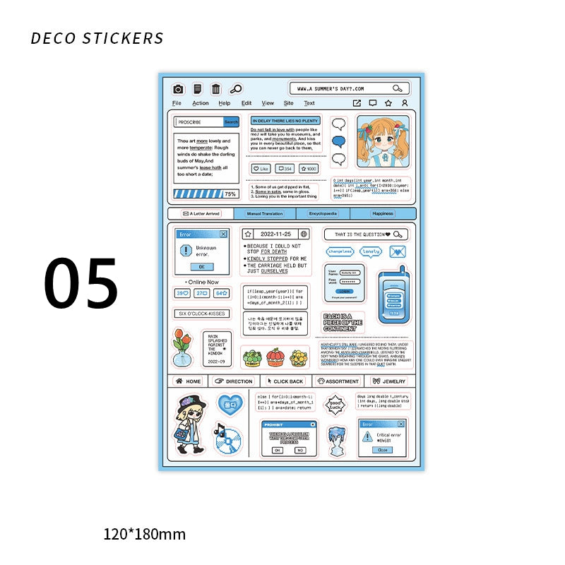 Infeel.Me Goo Card Stickers Dimensional Search Series Cartoon Creative Handbook DIY Decoration Material Stickers