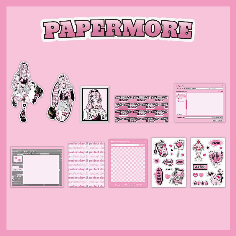 Heartwarming Moment Series Cartoon Comic Characters Sticker Pack