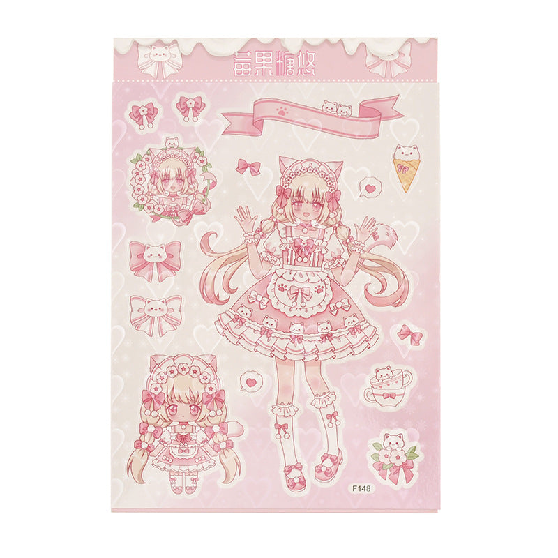 Spring Elf Series Stickers Creative Girl Cute Character Hand Account Stickers Diy Decorative Stickers