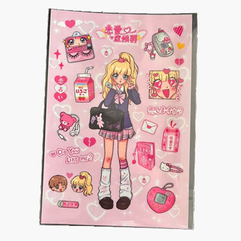 Shibuya Babes Showa Retro Character Stickers Mobile Phone Bill Stickers Domi ID Photos Cute