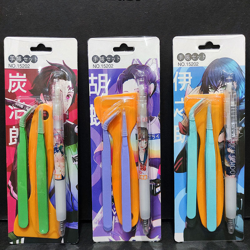 Carving Knife Pen Hand Account Tweezers Set Cute And Fresh Art Knife Girl Heart Press Hand Account Carving Knife
