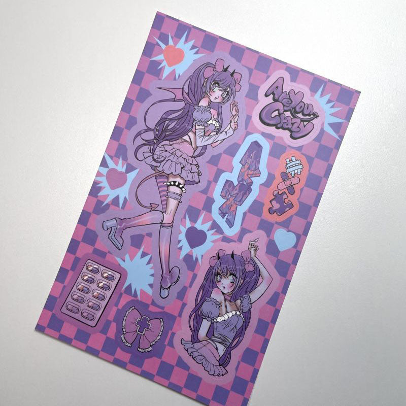 Creative Domi Stickers Girl Character Stickers Maid DIY Hand Account Phone Case Decorative Stickers