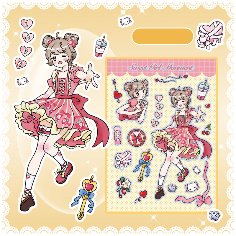 Yuezhen Moon Heart Series Scrapbook Journal Stickers