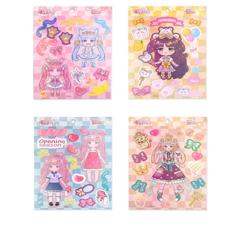 Mengli Attack Series Character Stickers Cartoon DIY Hand Account Keychain Phone case Small Card Decoration Sticker Material