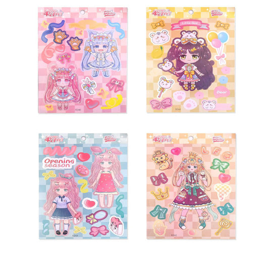 Mengli Attack Series Character Stickers Cartoon DIY Hand Account Keychain Phone case Small Card Decoration Sticker Material