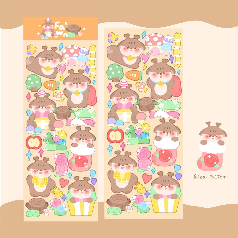 Let's Go For A Picnic Together~ Stickers DIY Hand Account Stickers Small Card Decoration Small Animal Material Stickers