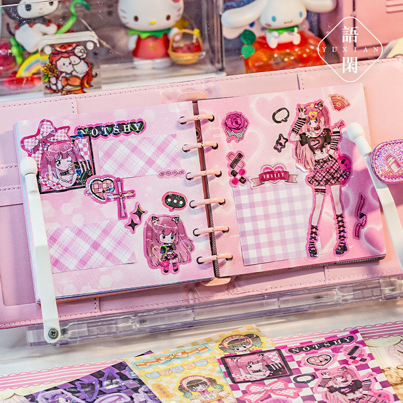 Character Stickers Dorothy Heart Wave Series Cartoon Cute Girl Phone Case Keychain Plate Material Decorative Stickers