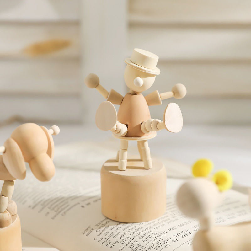 Christmas wooden man Cartoon creative animals Home decoration Handmade