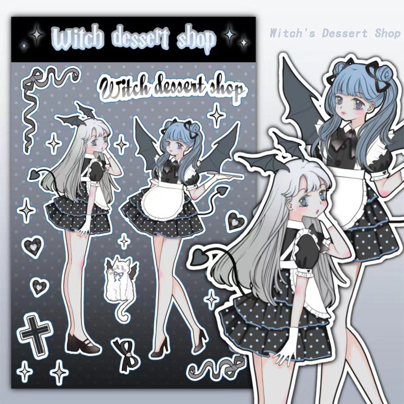 Creative Character Decoration Stickers DIY Hand Account Stickers Lily of The Valley Mansion Retro Lady