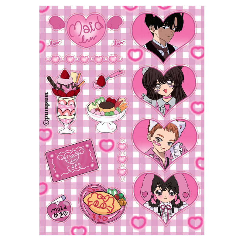 Retro Cute Character Series Stickers IPAD Phone Case Computer Decoration Stickers Waterproof