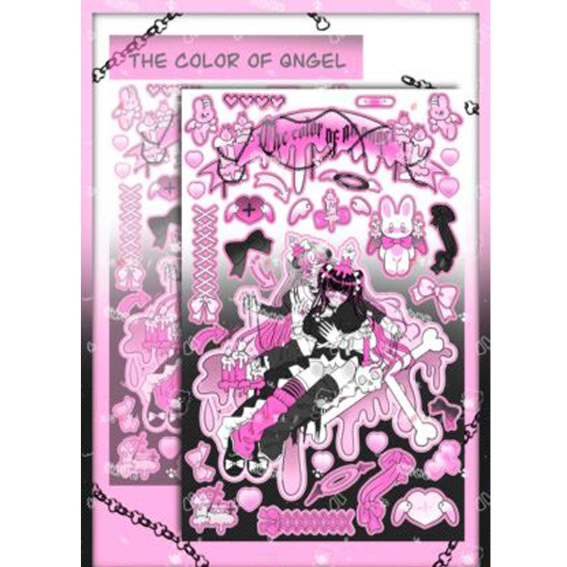 Killer Girl Barbie Girl Love Membrane Sweet Asian Style Decorative Stickers DIY Hand Account Phone Case Small Card Stickers