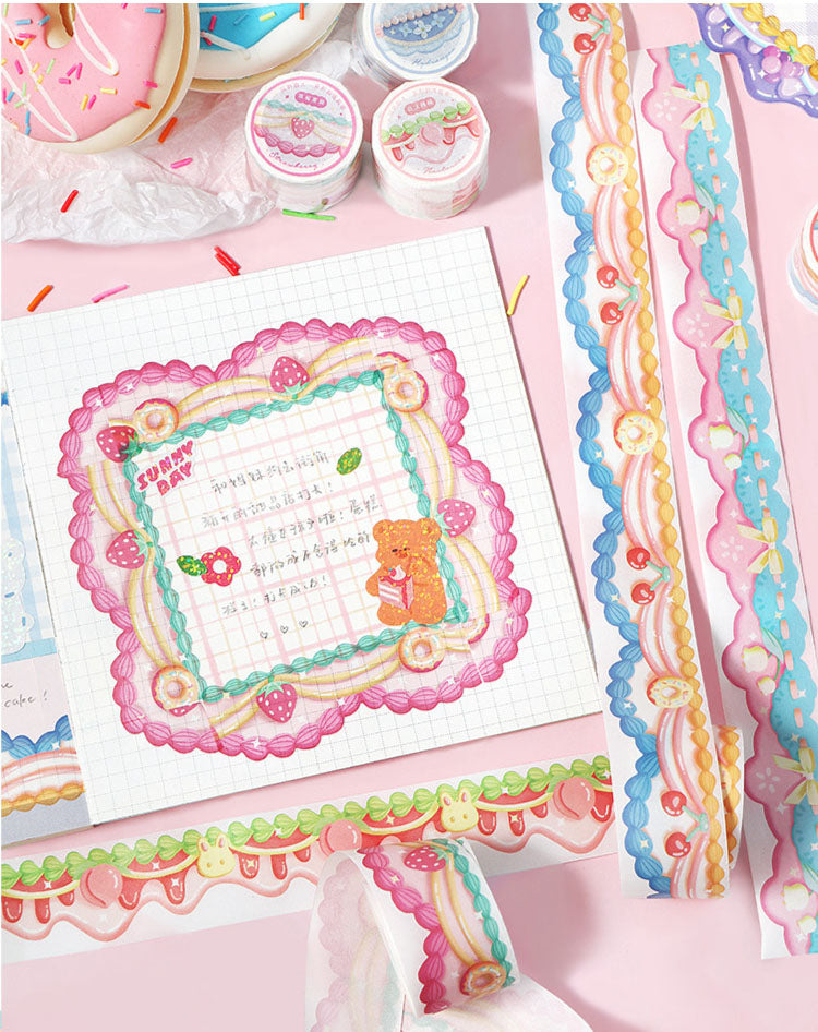 Letter Lovers Washi Fruit Tape Cream Special-Shaped Sticker Roll Hand Account Decoration Material Stickers Collage