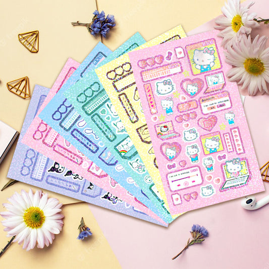 Sanrio Cinnamoroll Melody Girl Cute Domi Stickers Diy Domi Wholesale Hand Account Cartoon