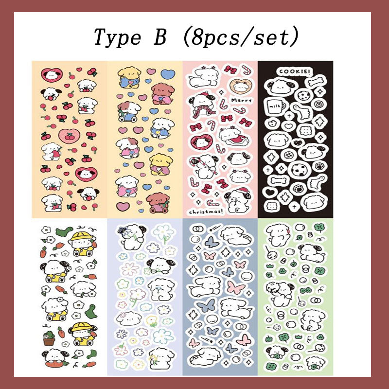 Cute Cartoon PomPom Purin Stickers Laser DIY Decorative Small Stickers Waterproof Goo Card Stickers