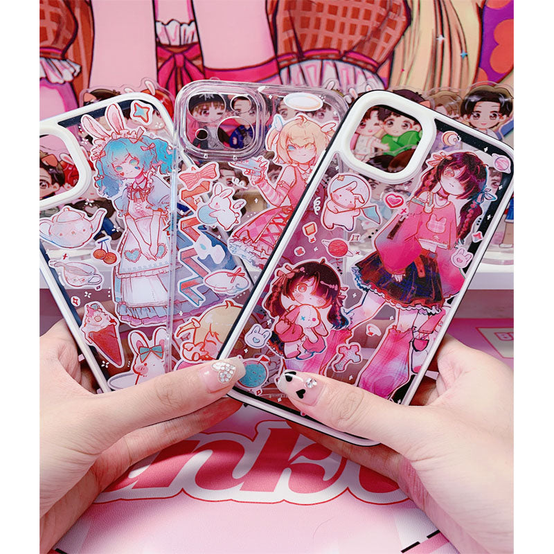 Sweet Asia Girls Goo Card Stickers Goo Box Handbook Decorative Stickers