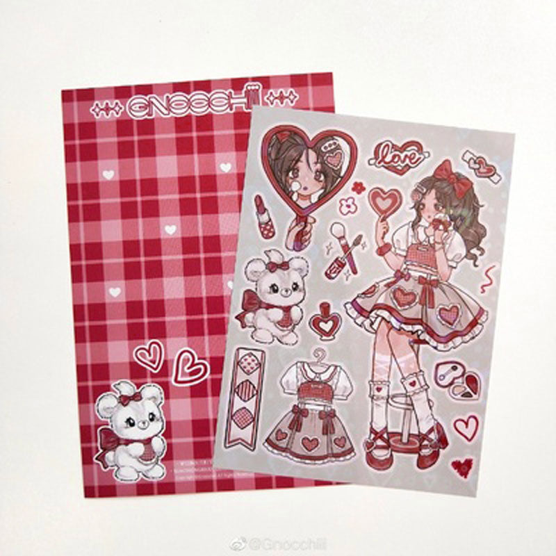 Society Ddark Sub-Sweet Characters Domi Stickers Embellished Hand Account Diy Decoration