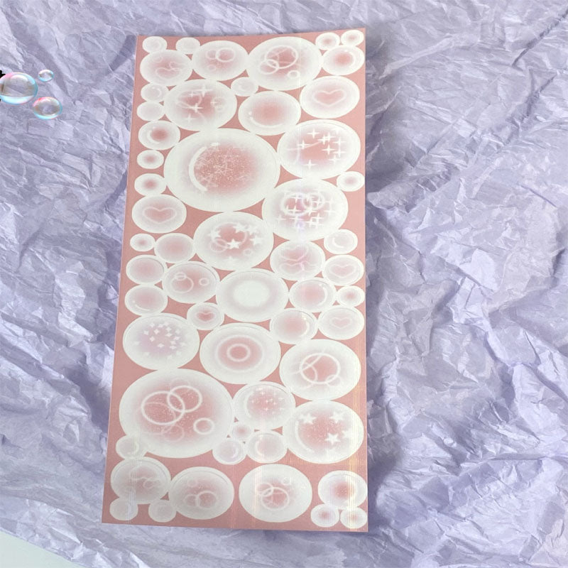 Bubble Sticker Flash Membrane Bubble Base Sticker Photo Decoration Hand Account Material