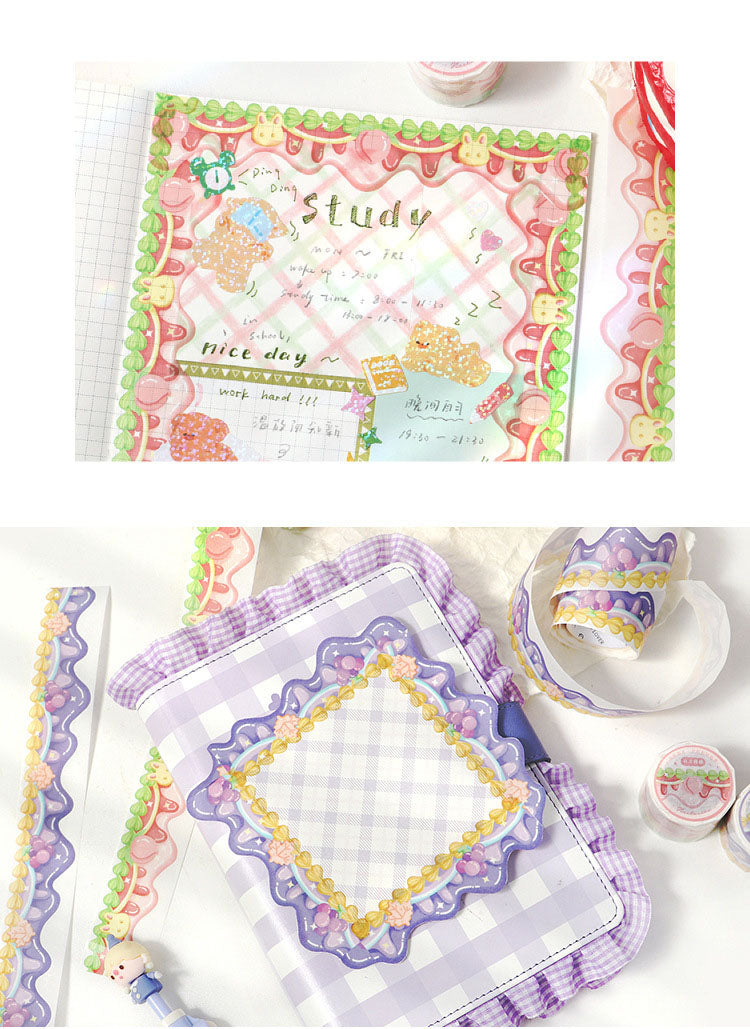 Letter Lovers Washi Fruit Tape Cream Special-Shaped Sticker Roll Hand Account Decoration Material Stickers Collage