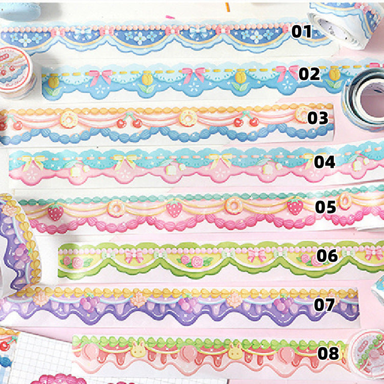 Letter Lovers Washi Fruit Tape Cream Special-Shaped Sticker Roll Hand Account Decoration Material Stickers Collage