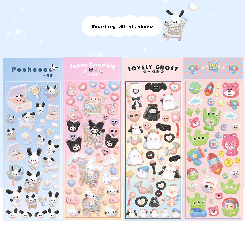 Sticker Character Modeling Sanrio Cute Cartoon Versatile Toy Story DIY Keychain Pocket Sticker
